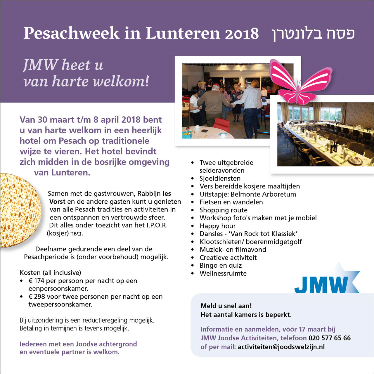 Pesachweek in Lunteren 2018